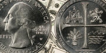 The 2019 “San Antonio Missions” 25-cent coin