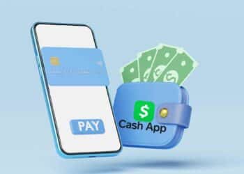 Cash App digital wallet with money and smartphone with digital payment. Refund of 120 million dollars after CFPB sanction