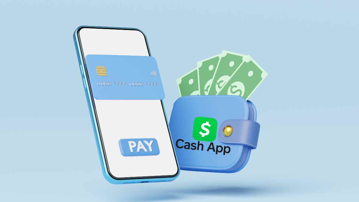 Cash App digital wallet with money and smartphone with digital payment. Refund of 120 million dollars after CFPB sanction