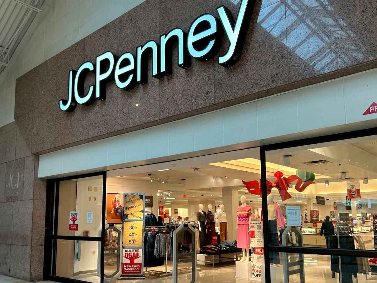 Front entrance of a JCPenney store inside a shopping mall ahead of announced U.S. closures by May 2025