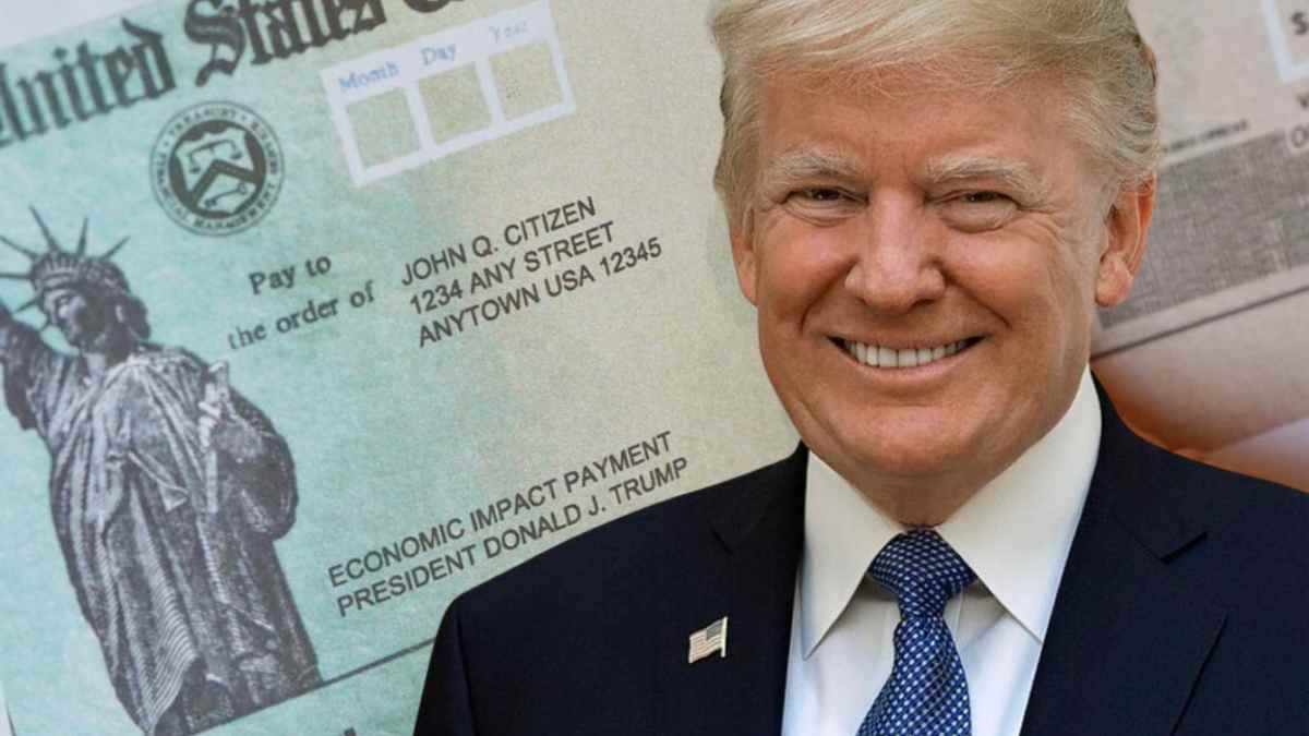 “Smiling man in suit before U.S. Treasury stimulus check representing proposed $2,000 fourth payment”