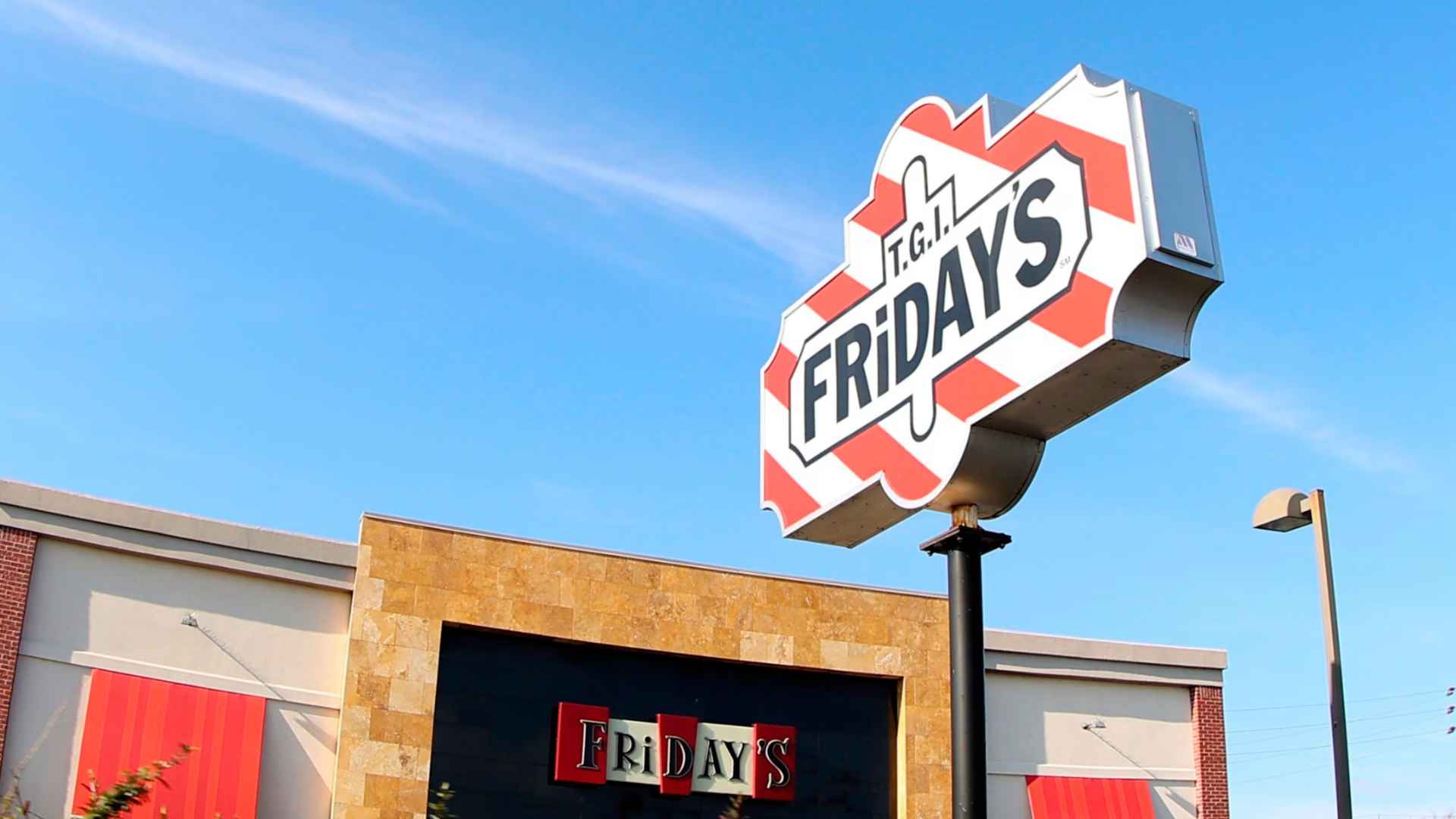 Closed TGI Fridays restaurant on Route 70 in Brick Township, NJ, soon to be rebuilt as a Mission BBQ with room for another tenant.