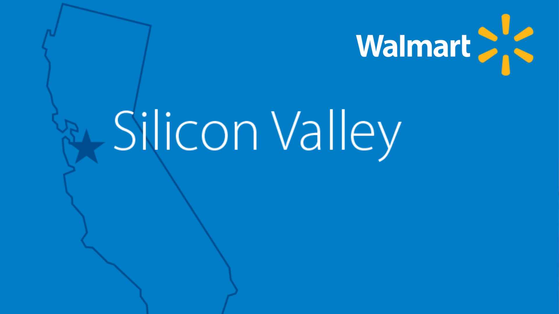Walmart Silicon Valley office location map with California outline