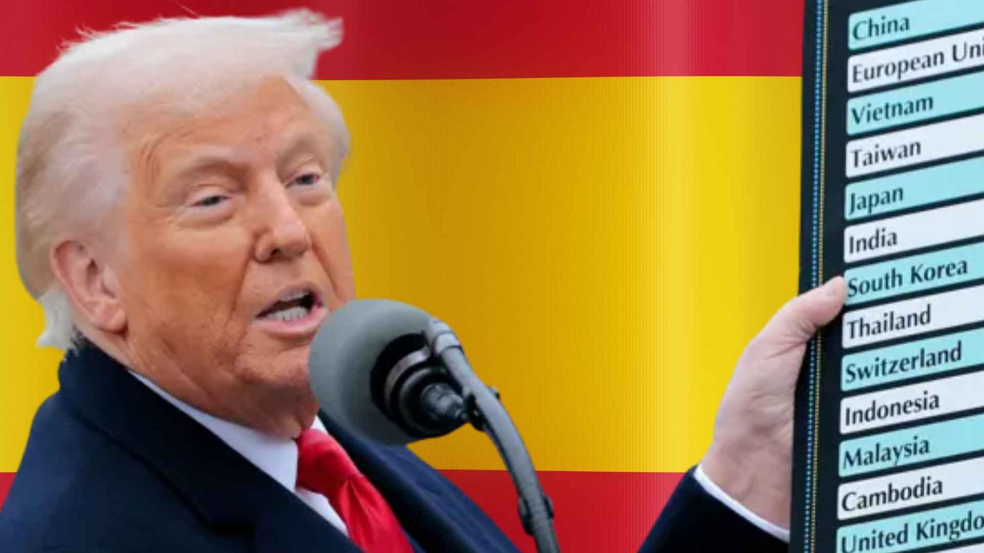 Donald Trump announces tariff plans affecting Spain and European Union trade.