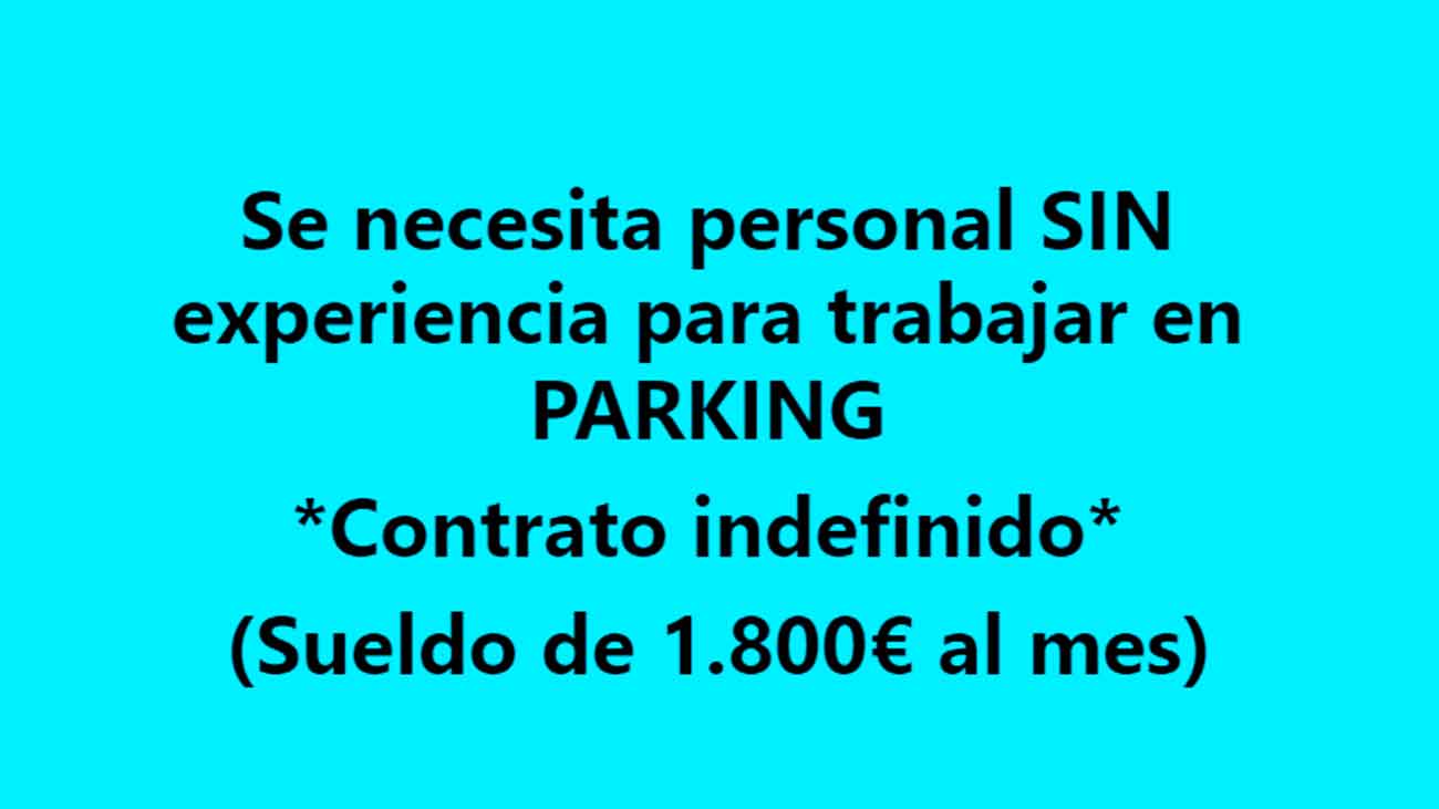 oferta de empleo parking
