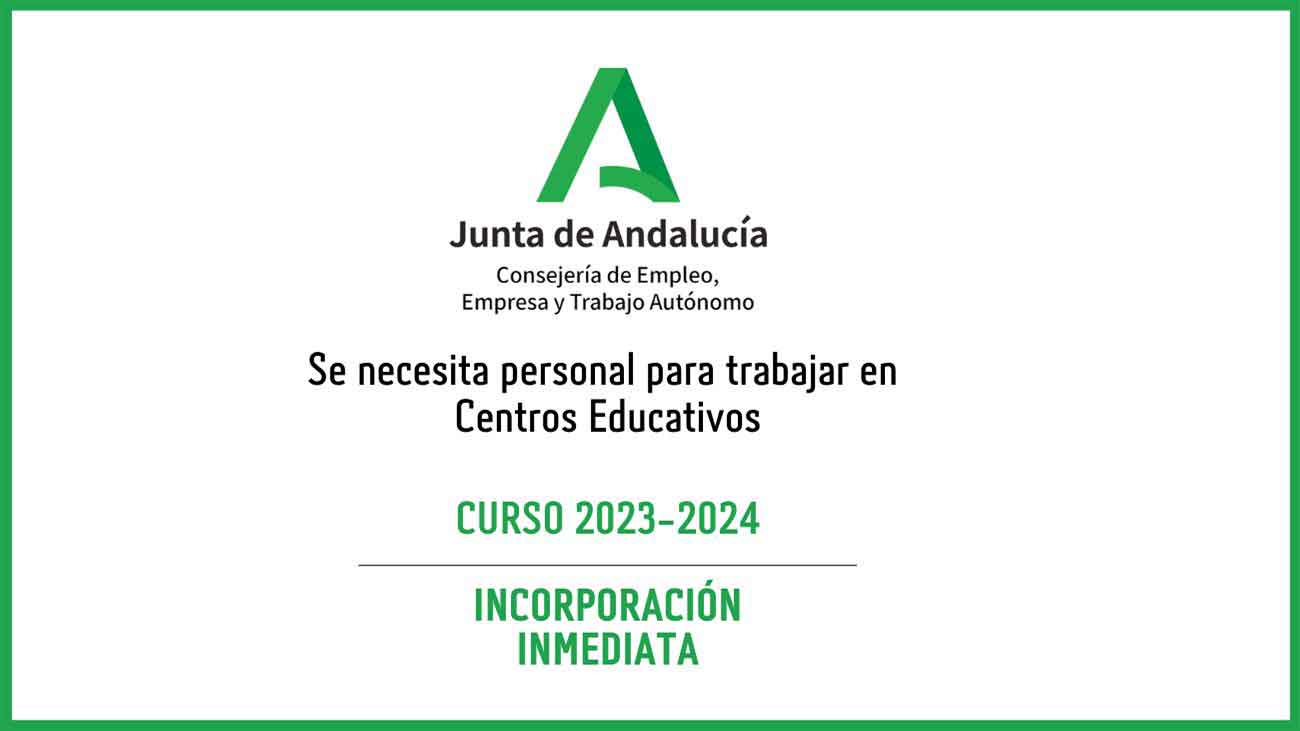 Oferta de empleo centros educativos Andalucía