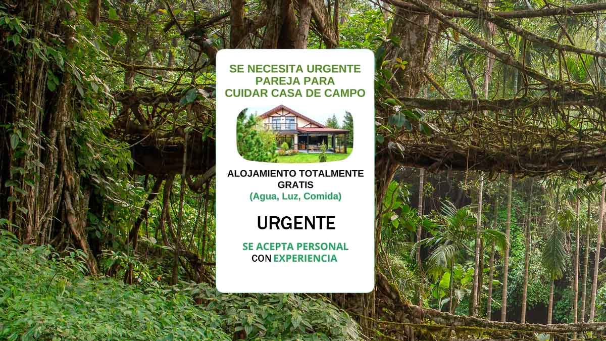 empleo pareja para cuidar finca rural