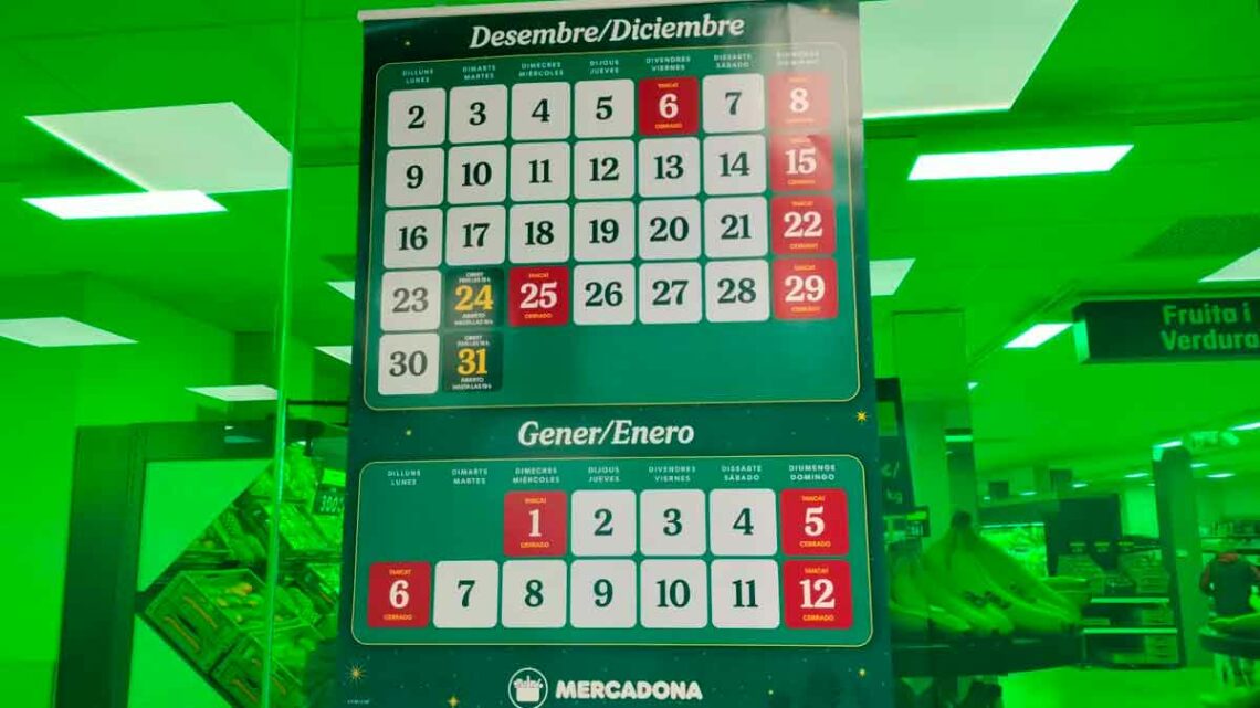 Hoy abre Mercadona pero con horario reducido date prisa para hacer compras última hora