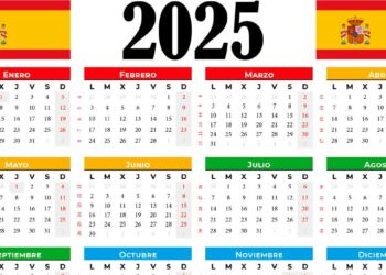 Calendario laboral 2025 con los festivos y puentes.