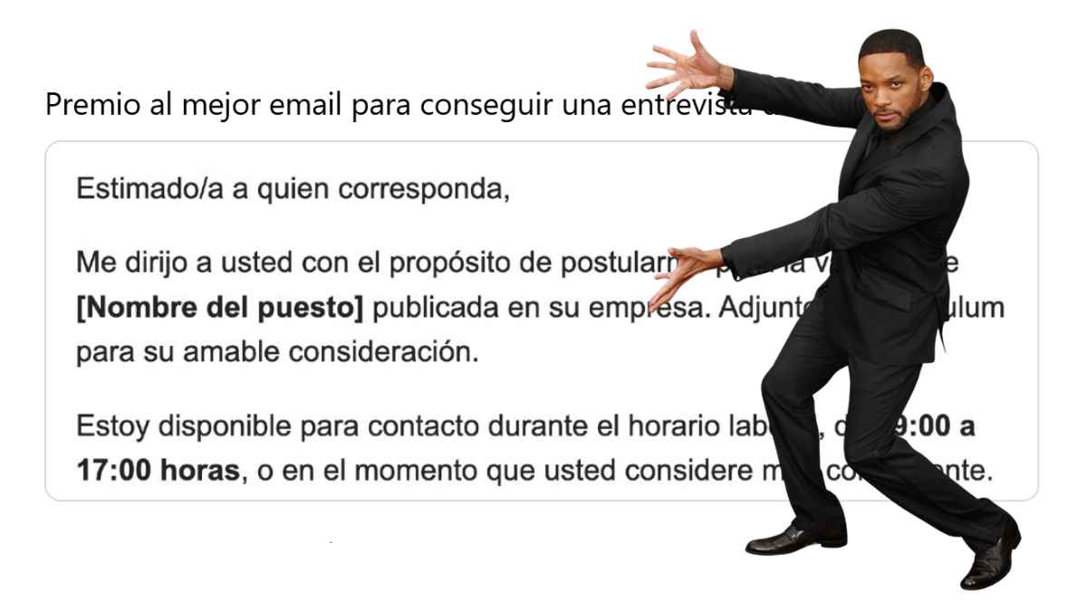 solicitud trabajo surrealista historia will smith