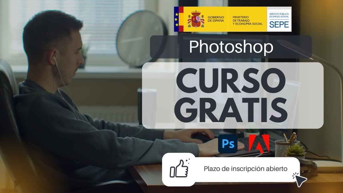 curso photoshop online gratis traves sepe inscripcion abierta hasta completar plazas