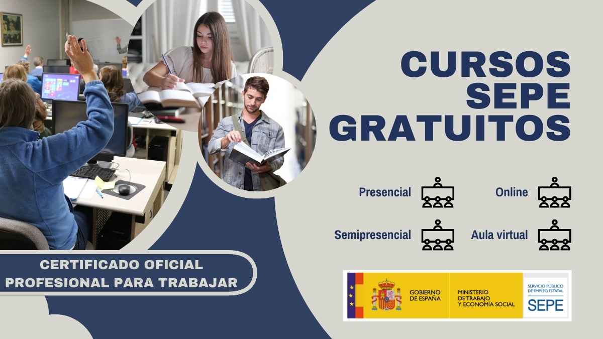 sepe lanza 258 cursos gratuitos formacion acreditada certificado oficial profesional para trabajar
