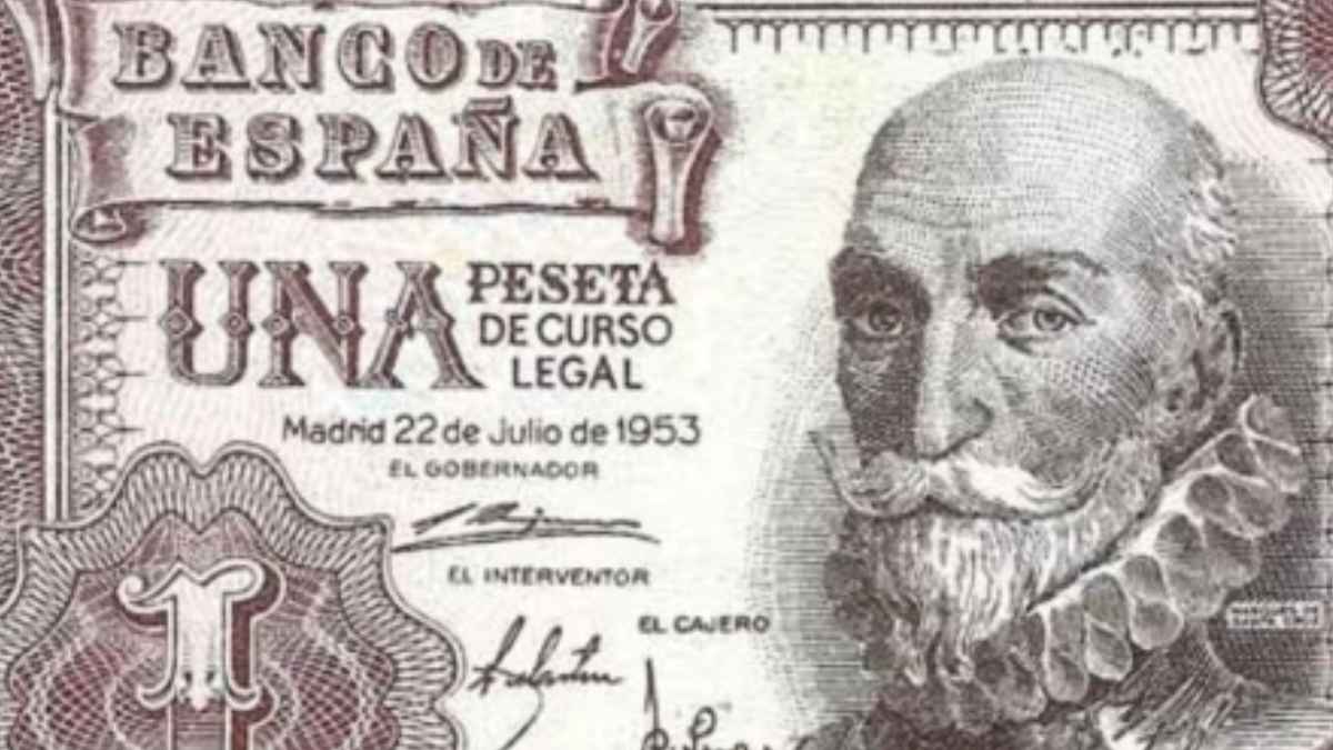 billete de una peseta 1953 con retrato del Marqués de Santa Cruz y galeón valorado en hasta 25000 euros
