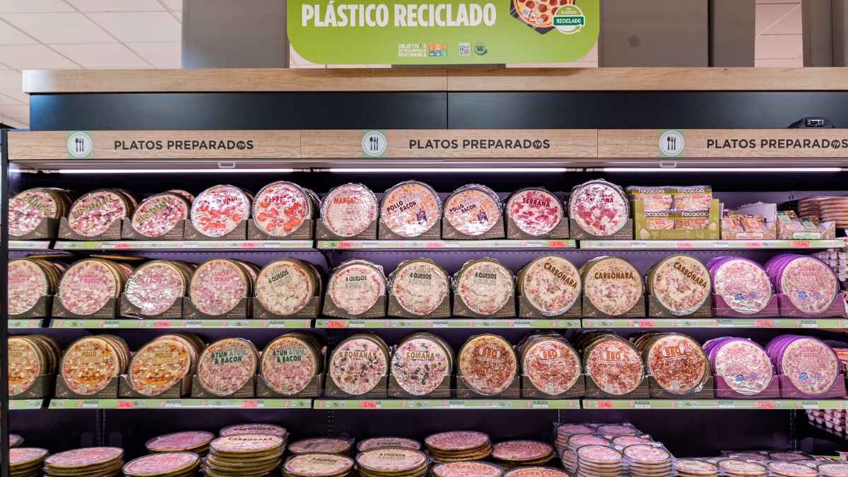 Pizzas Hacendado Mercadona fabricadas por Casa Tarradellas en sección de platos preparados