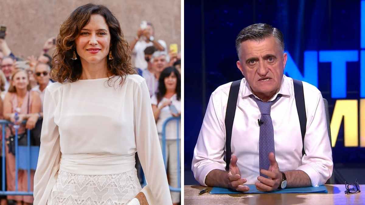 Isabel Díaz Ayuso y gran Wyoming medalla cemento armado 80 kilos 70 cumpleaños