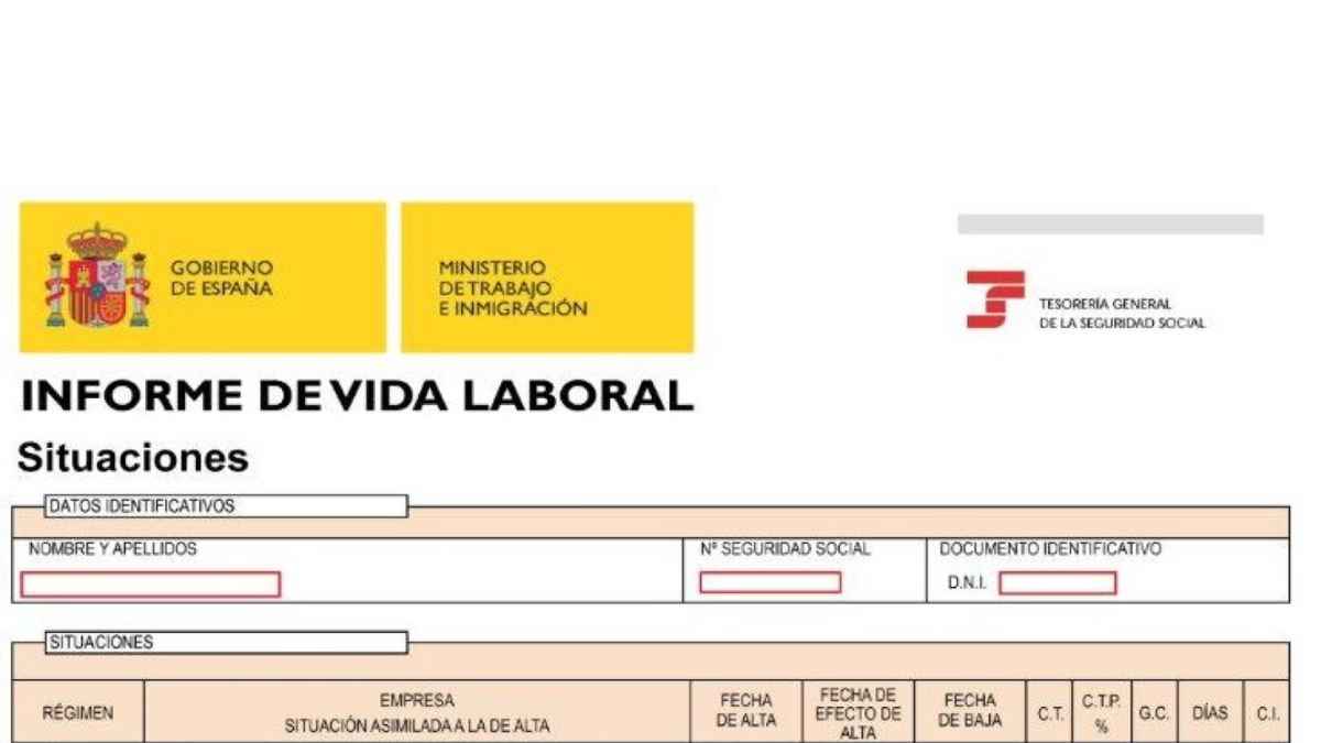 Informe de vida laboral actualizado tras la nueva reforma para ganar años cotizados