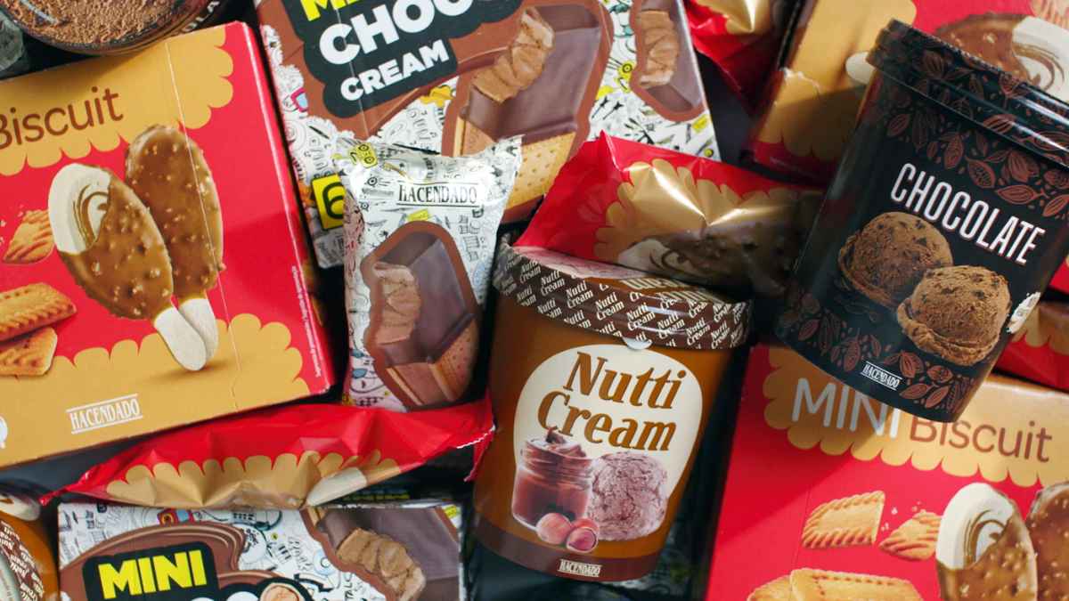 Helados Hacendado de Mercadona fabricados por Helados Estiu