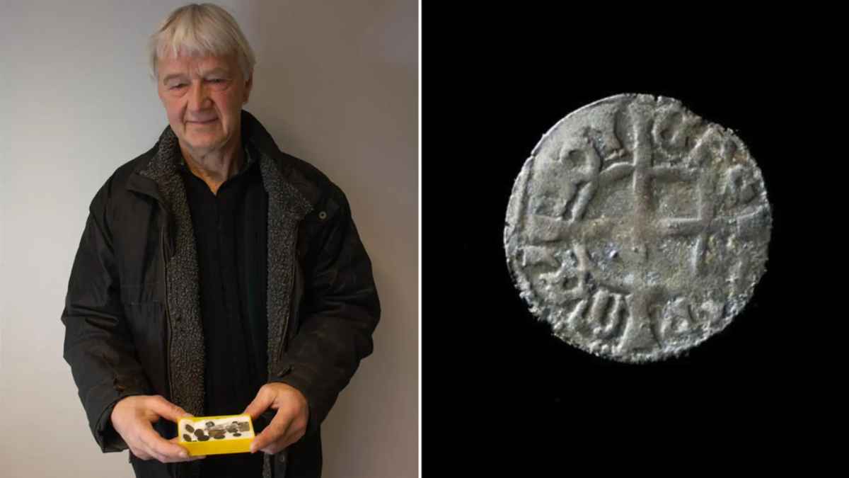 Monedas medievales descubiertas por un hombre en Noruega tras guardarlas durante 60 años