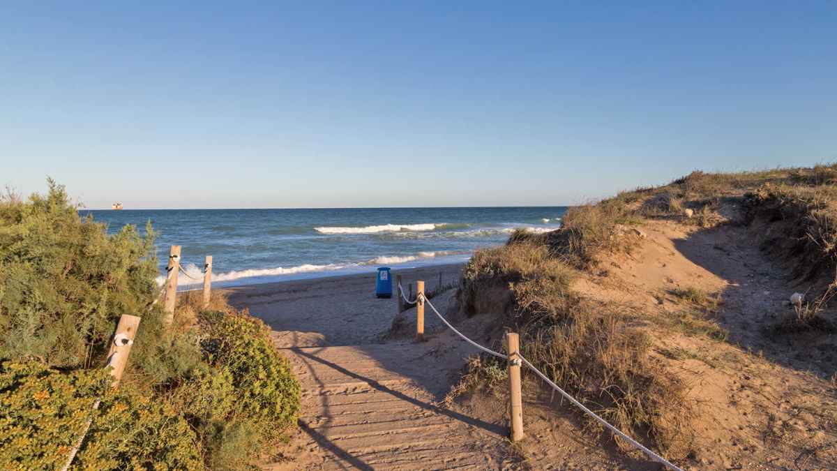 Pasarela entre dunas hacia la playa de El Saler, opción tranquila y salvaje a 370 km de Madrid