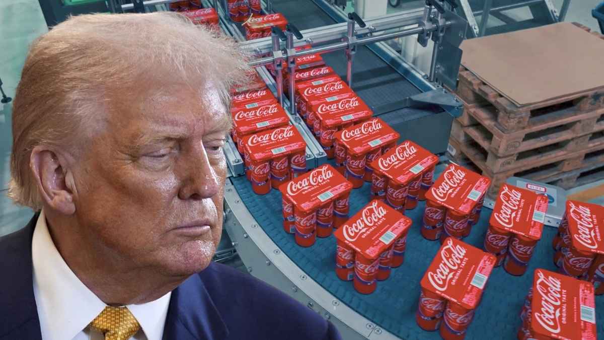 Donald Trump frente a fábrica de Coca-Cola que lanzará refrescos con azúcar de caña en EE.UU.
