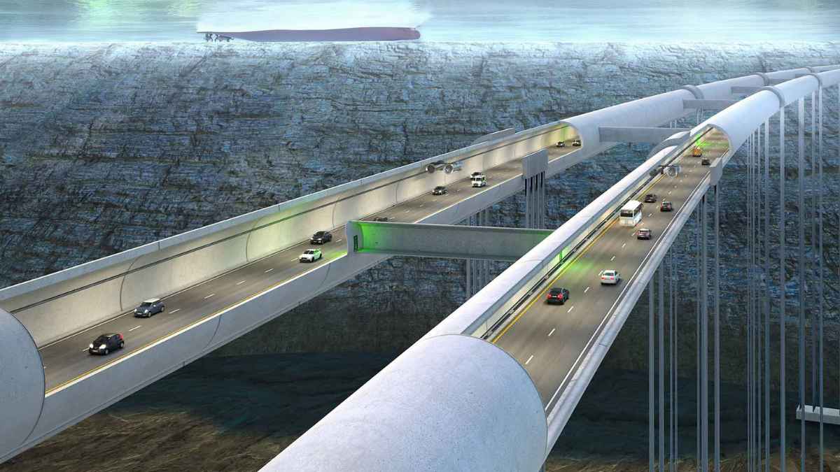 Recreación digital del túnel submarino Rogfast en Noruega, el más largo y profundo construido por Europa bajo el mar.