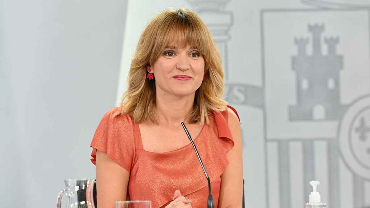 Pilar Alegría durante rueda de prensa sobre prácticas de FP para alumnos extranjeros en situación irregular