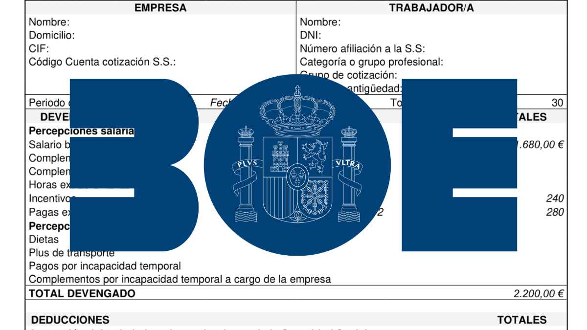 BOE nómina rebaja fiscal Ley 5/2025