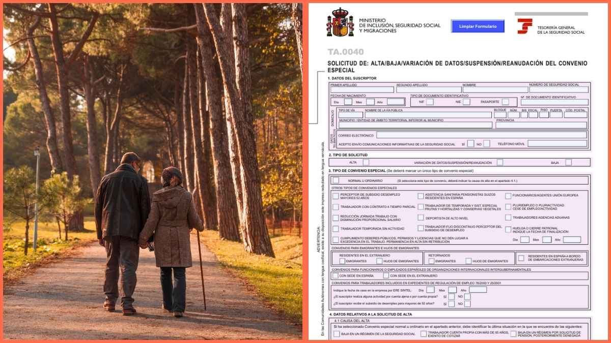 Mayores de 55 años convenio especial Seguridad Social formulario TA0040 para seguir cotizando sin trabajar