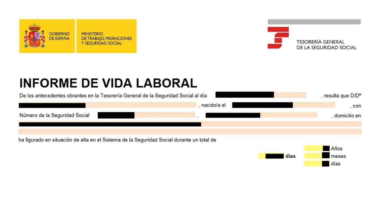 Informe de vida laboral de la Seguridad Social para recuperar hasta 60 meses de cotización y mejorar la pensión
