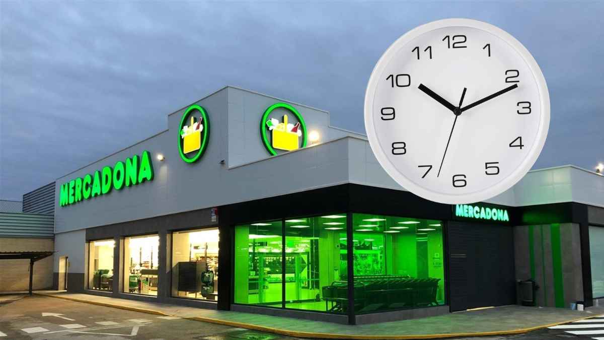 Supermercado Mercadona con nuevo horario de apertura y cierre