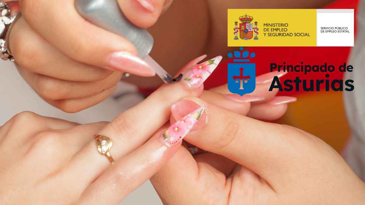 Curso gratuito de uñas artificiales en Asturias con certificado de profesionalidad