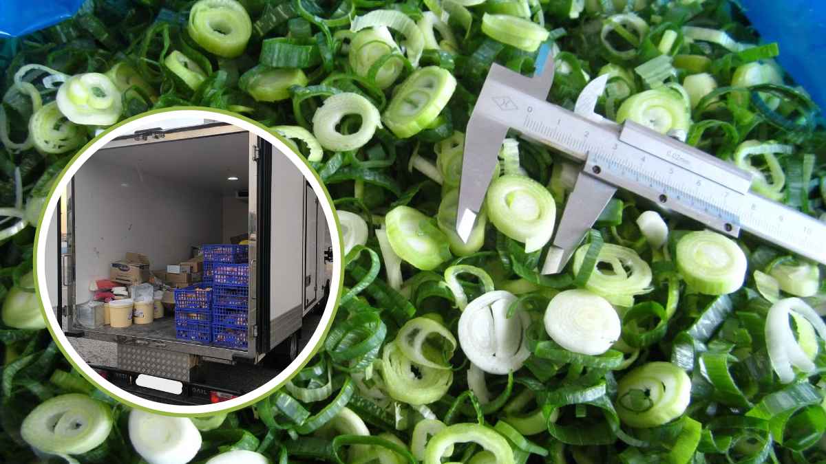 Camión frigorífico con carga de verdura congelada rechazada tras negligencia de camionero despedido en Navarra
