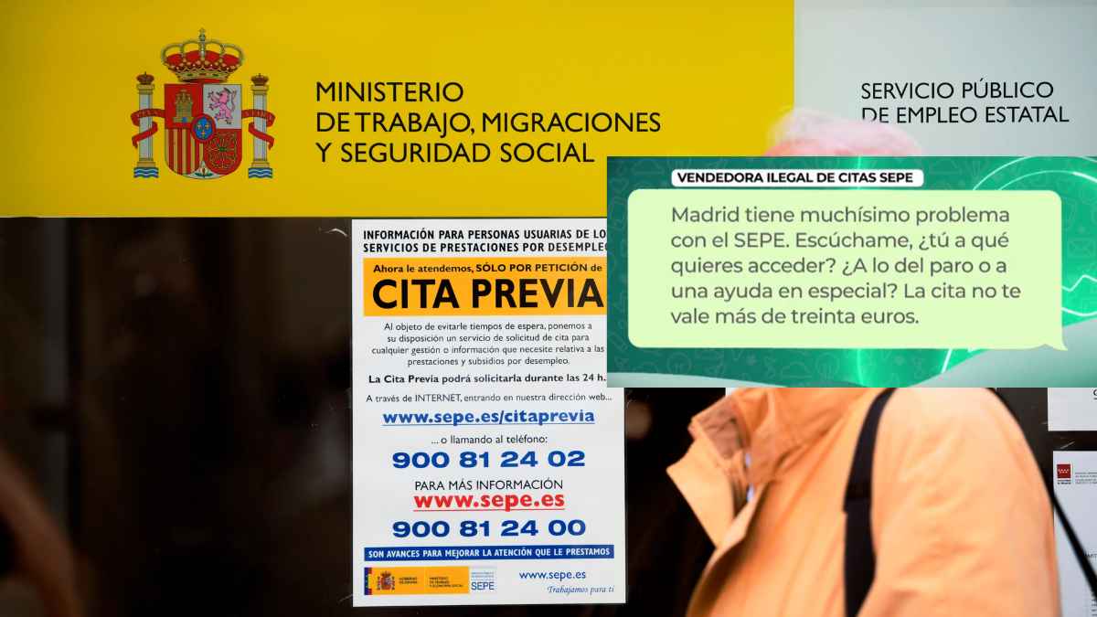 Venta ilegal de citas del SEPE para tramitar el paro