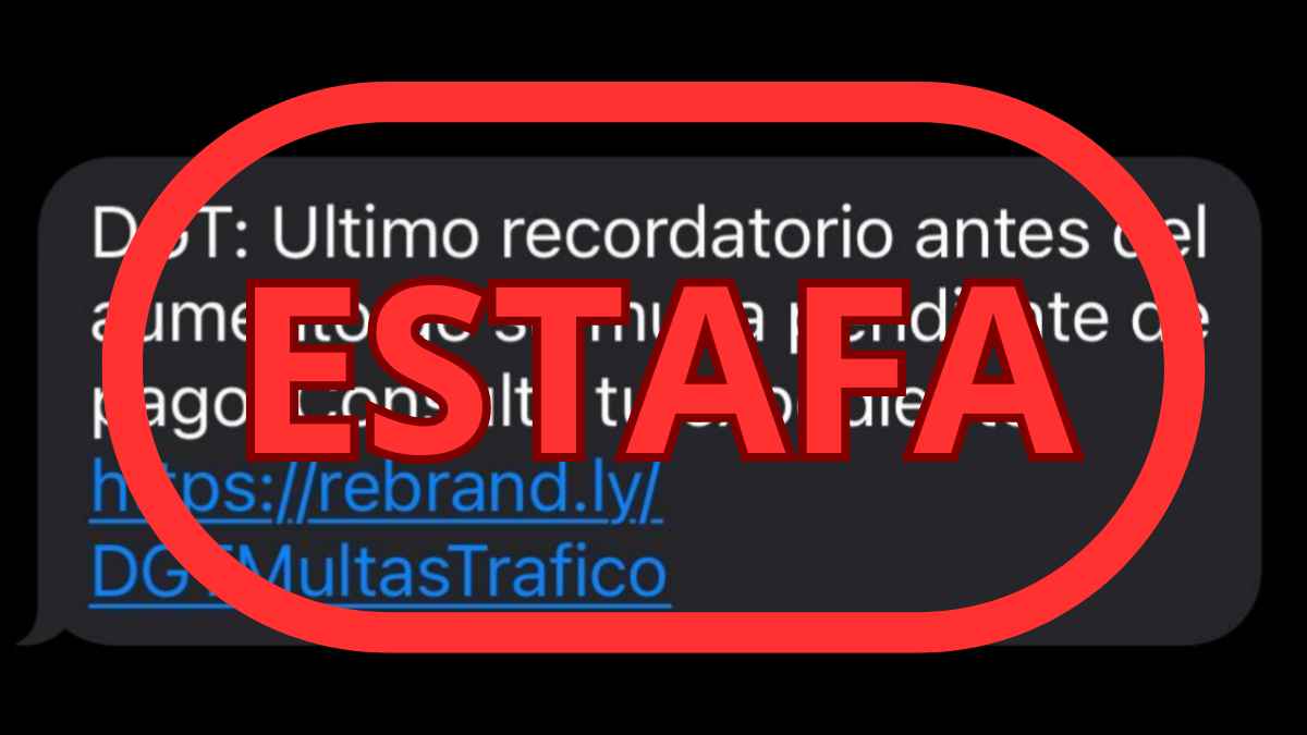 Falso aviso de multas de la DGT por SMS que resulta ser una estafa