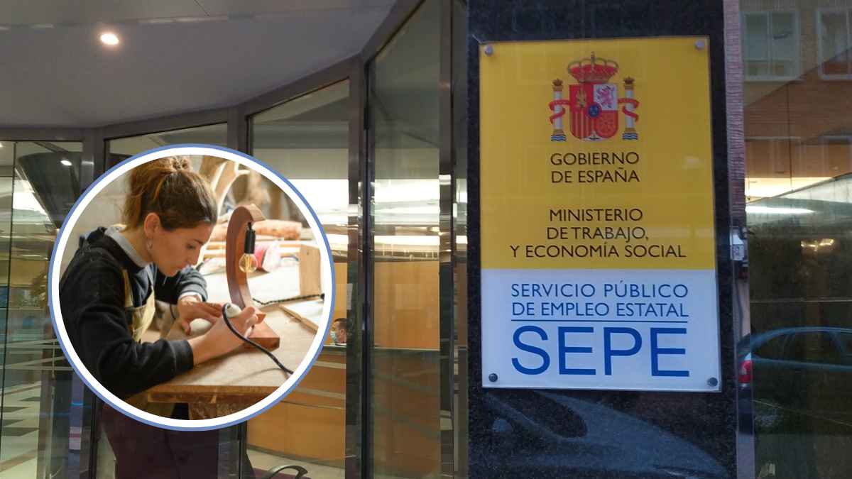 Oficina del SEPE y trabajadora autónoma al iniciar negocio cobrando el paro