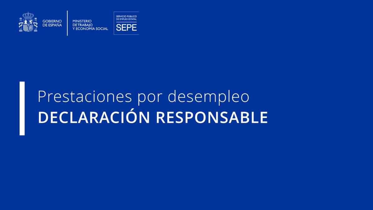 Declaracion responsable del SEPE para el subsidio por desempleo desde noviembre