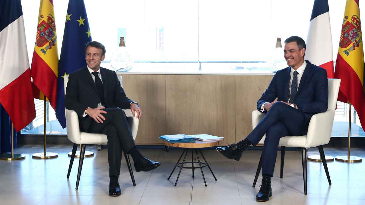 Presidentes de España y Francia durante una reunión