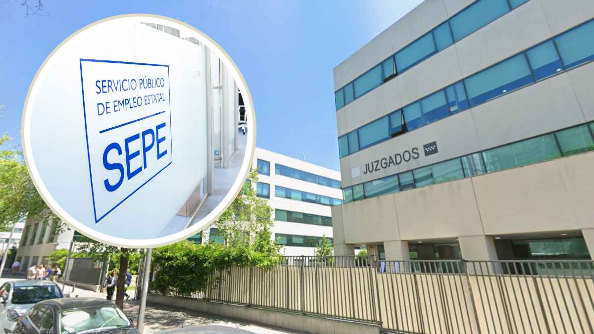 Fachada de los juzgados de Madrid y oficina del SEPE por sentencia sobre subsidio de emigrante retornado