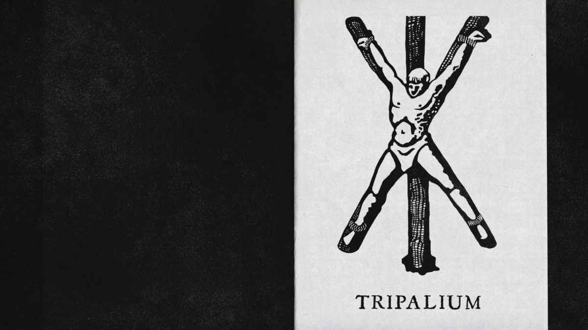 Ilustración del tripalium, instrumento de tortura origen de la palabra trabajo