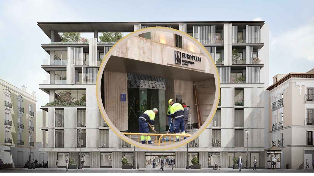 Fachada del nuevo hotel Eurostars Valladolid 5 estrellas durante su apertura y proceso de contratación de personal
