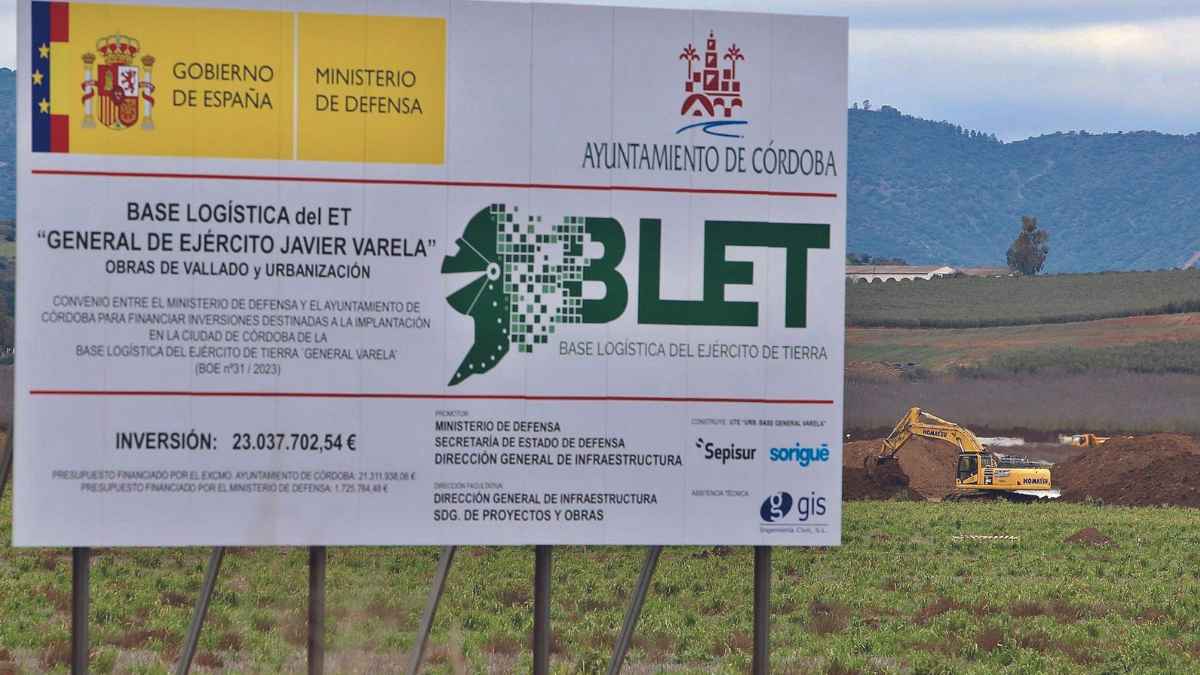 Obras de la Base Logística del Ejército de Tierra en Córdoba donde se crearán empleos para titulados de FP.