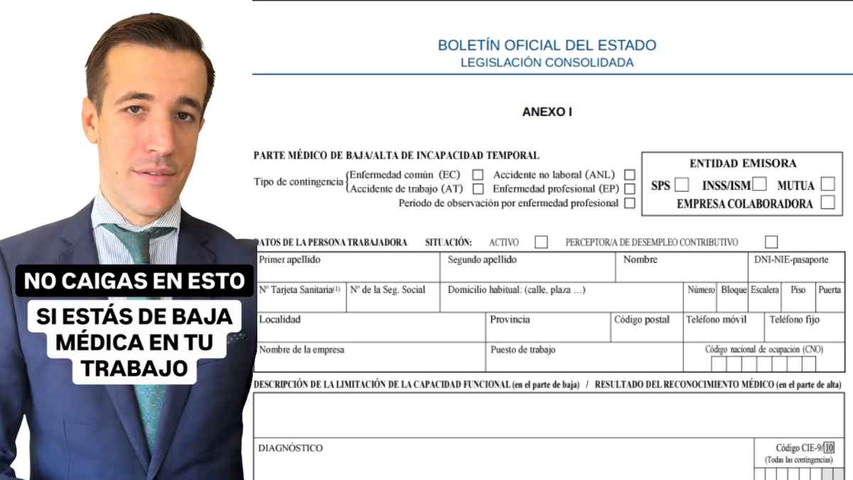 Abogado laboralista explica cuándo se puede faltar hasta 3 días al trabajo sin baja médica con parte médico