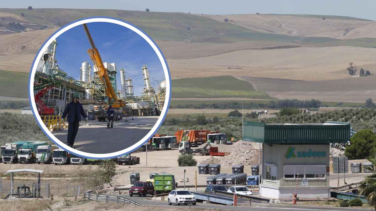 Planta de tratamiento de residuos plásticos en el complejo medioambiental de Córdoba gestionado por Sadeco