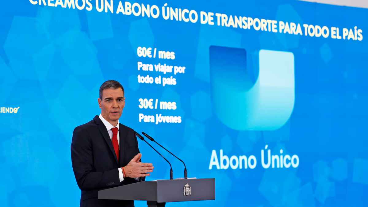 Presentación del nuevo abono único de transporte aprobado por el Gobierno para viajar por toda España