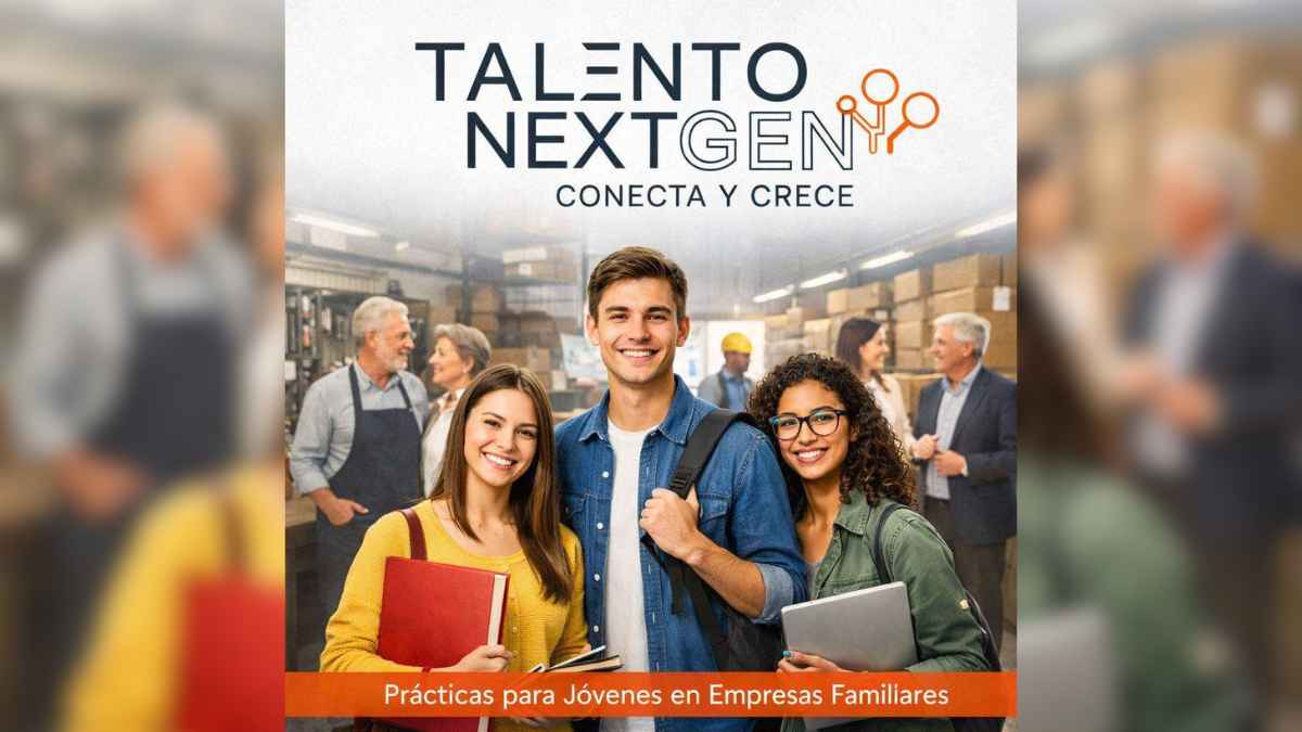 Jóvenes estudiantes participan en el programa de prácticas Talento Next Gen en empresas familiares