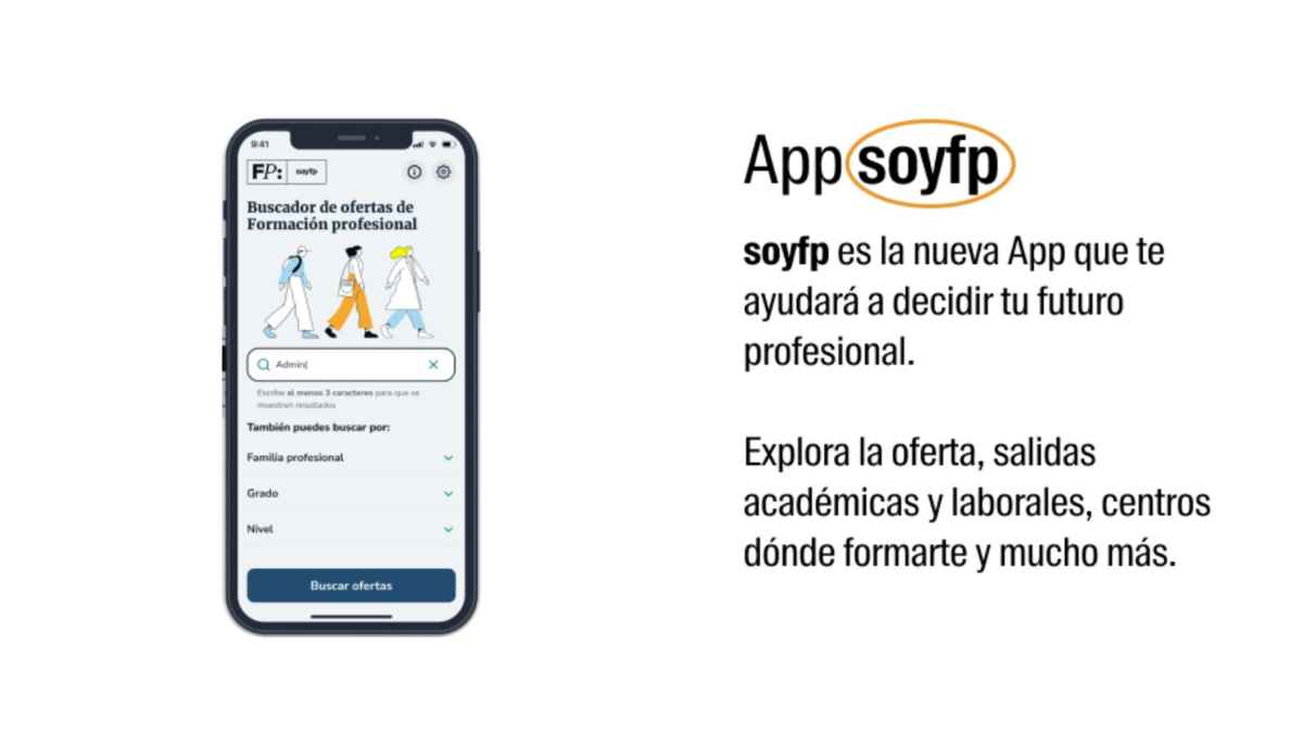 App SoyFP del Gobierno para buscar ciclos de Formación Profesional, salidas laborales y centros por comunidad autónoma