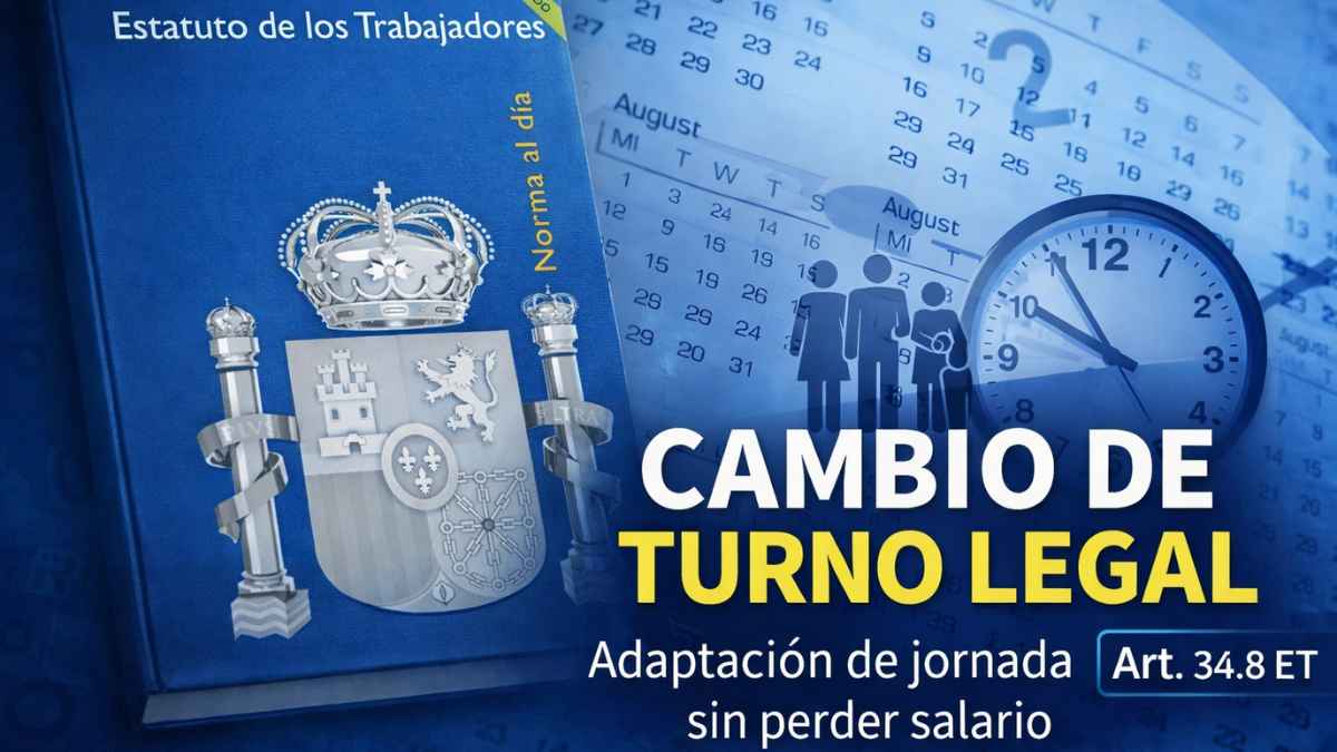 Cambio de turno legal estatuto de los trabajadores adaptación de jornada sin perder salario