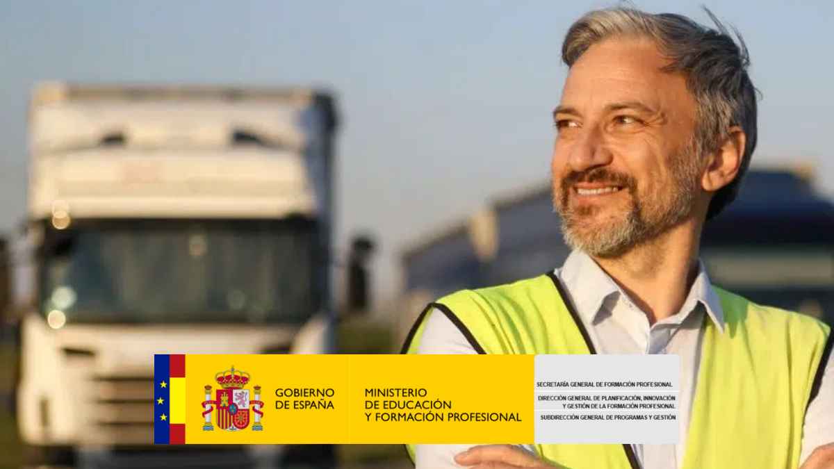 Conductor de camión tras cursos gratuitos de camión y autobús en Almansa de Autoescuela Tercero