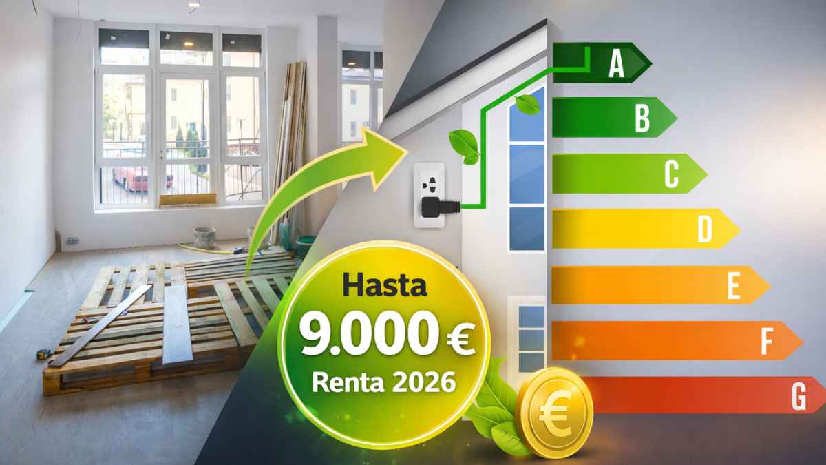 Vivienda en obras con certificación de eficiencia energética para deducciones de hasta 9.000 euros en la Renta 2026
