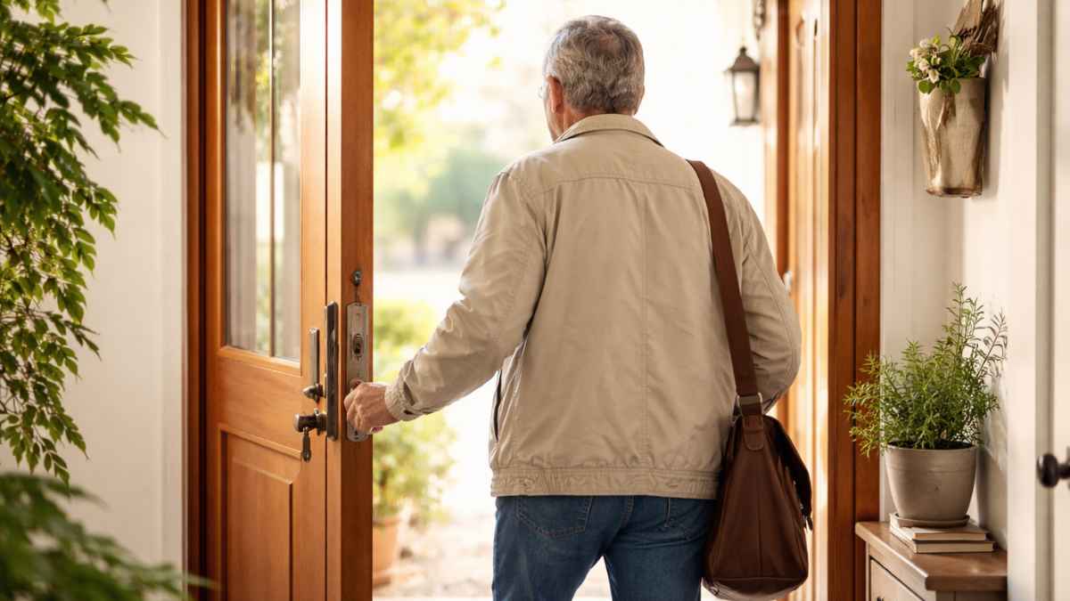 Jubilado entrando en su vivienda habitual comprada antes de 2013
